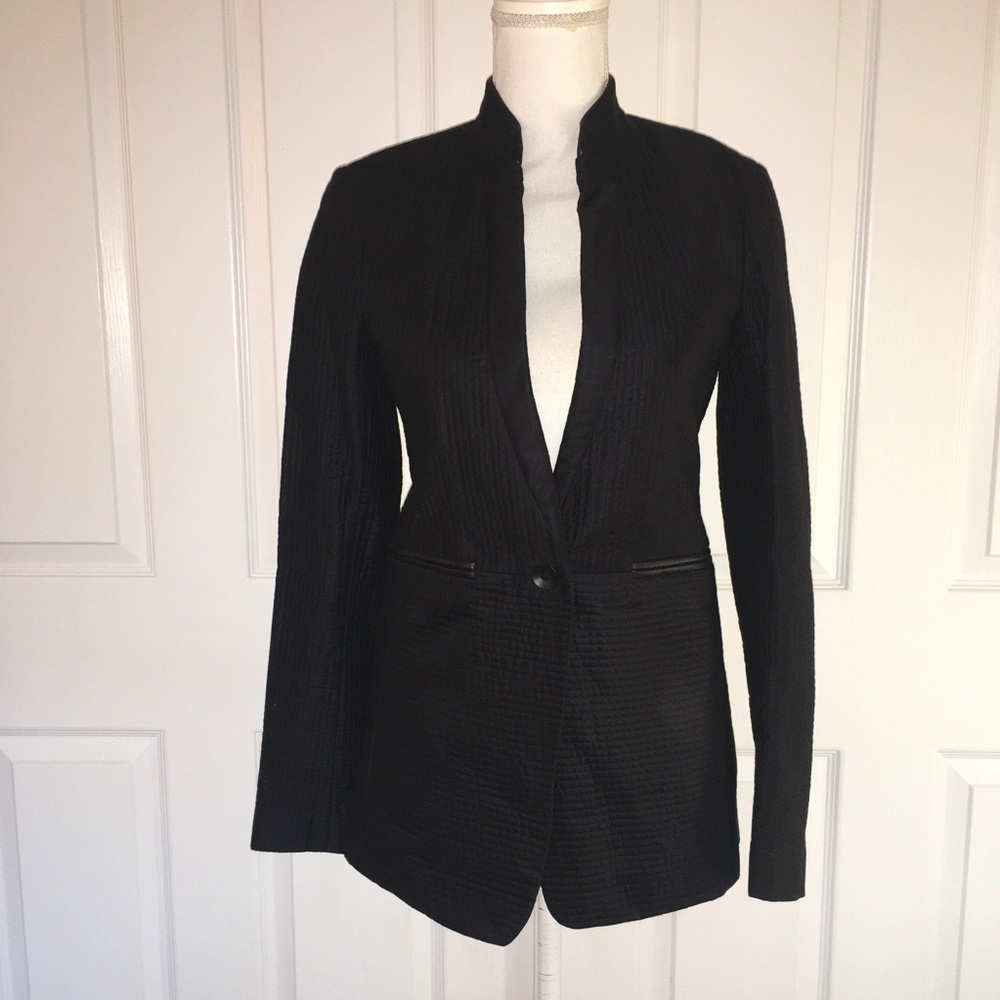 Rag & Bone Quilted Blazer with leather trim Sz 2